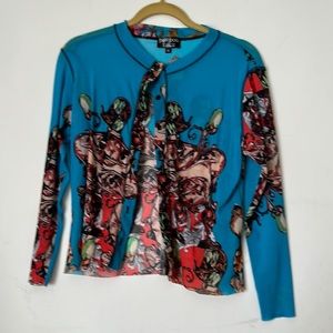 Petit Pois by Viviana G art deco cardigan